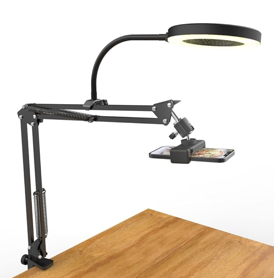 Overhead Camera Mount with Ring Light